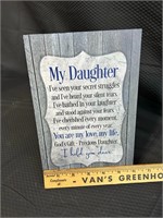 My Daughter - Gifting Plaque