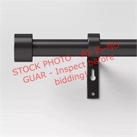 2 project 62 black curtain rods 66-120"