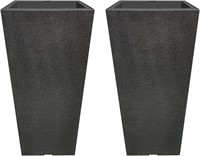 Kante 28 Inch Tall Planter Set Of 2, Large Taper