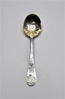 Sterling Silver Flowery Tea Spoon