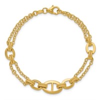 14 Kt- Multi-Strand Fancy Link Bracelet