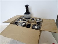 Case of 12 Hookah Vases - Black