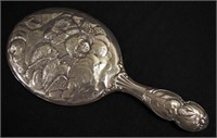 Edward VII sterling silver backed hand mirror