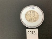 1936 SILVER WALKING LIBERTY HALF DOLLAR