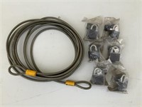 29’ Cable and 6 Lockes with Keys