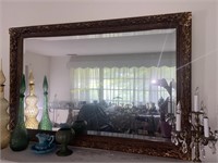 Large beveled mirror good finish wood frame 36x54