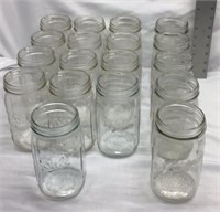 D1) (18) CANNING JARS, BALL QUART-WIDE MOUTH