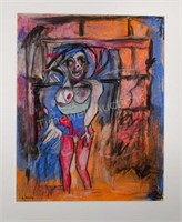 Oil and pastel painting by Willem DeKooning