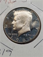 1982-S Clad Proof Kennedy Half Dollar