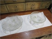Vintage Crystal Bowl and Platter