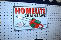 PORCELAIN HOMELITE CHAINSAWS ADV SIGN