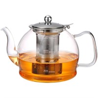 Glass Teapot With Stainless Steel Infuser For