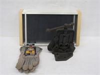 Screens, Pipe Vise + Gloves