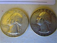 Two 1962 D Quarters