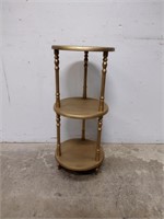 Gold Toned 3 Tiered Round Table