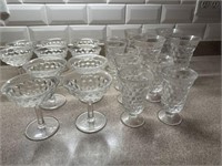 21 American Fostoria stemware glasses