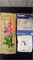 New, Bucilla Needlepoint kit,2 unfinished canvases