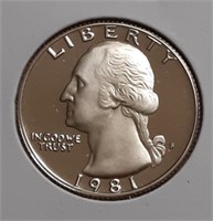 PROOF WASHINGTON QUARTER- 1981-S