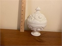 Kemple Milk Glass Candy Dish