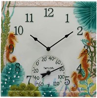 Poly Resin Seahorse Clock