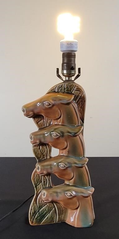 Royal Haeger Stacked Horse Table Lamp