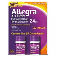 2pk Allegra 24 Hour Allergy Relief 180mg $35