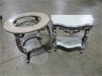 Small shabby chic flat back table