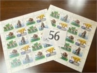 PREHISTORIC ANIMALS STAMPS 2 MINT SHEETS