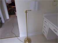 Gold Colored Floor Lamp 51"Tall with White Shade