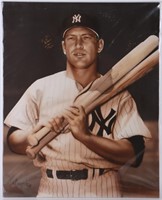 MICKEY MANTLE ORIGINAL PAINTING BY GARY LONGORDO