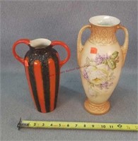 2-Czech Vases 10" & 12"