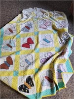 Vintage Butterfly Quilt-Some Damage