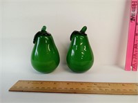 Set of 2 Glass Pears
