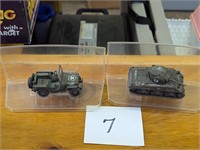 Corgi Military Jeep and Tank