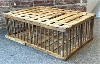 Primitive Wood Chicken Crate 35” x 23” x 12”