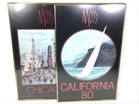 Framed Moss California & Chicago Posters