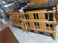 Pair of maple single beds