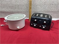 Small Slow Cooker & 4 Slice Toaster