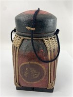 Handpainted Bamboo Rice Box