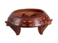 Tribal Footed Pottery Bowl