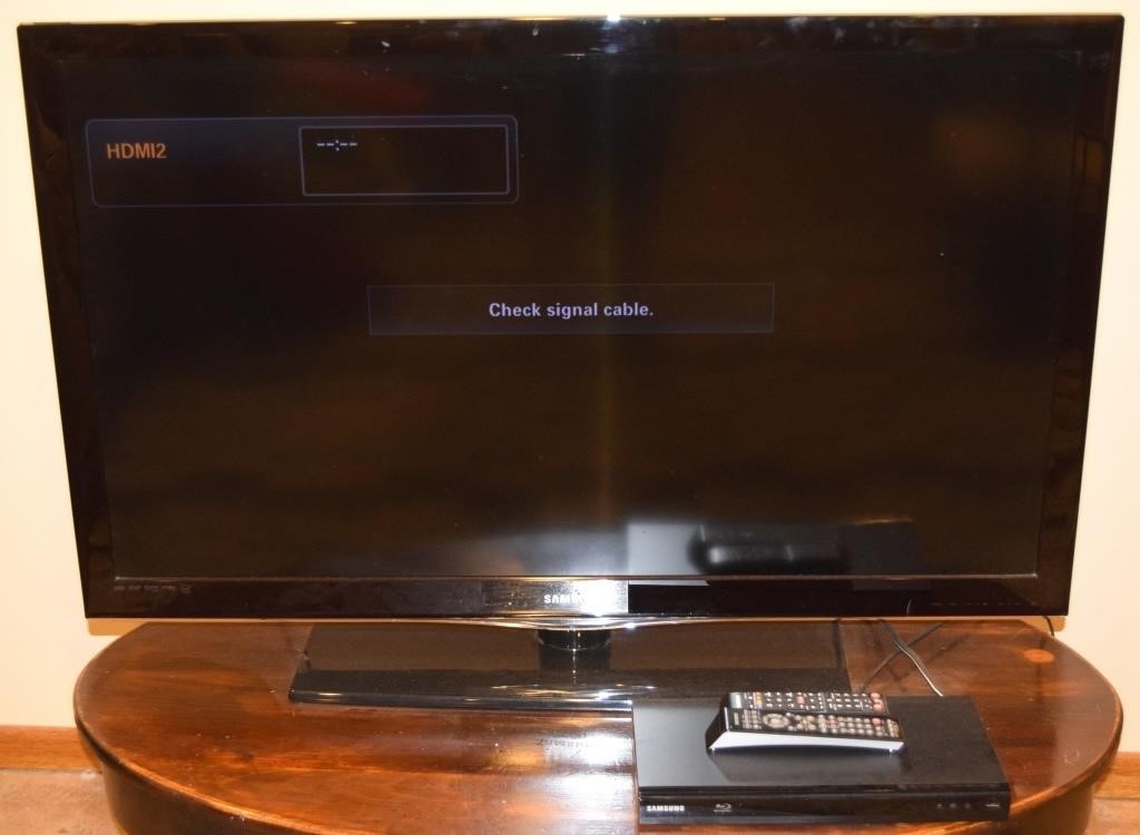 Samsung 46" Flat Screen TV + Blu Ray Player