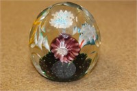 Facet Cut Art Glass Paperweight