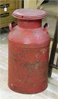 Red Painted Milk Can.