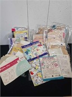 Vintage Iron-on transfers and embroidery patterns