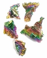 (5) New Zealand Bismuth Crystal Specimens