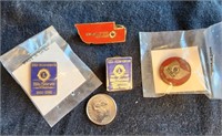 Set of 4 Vintage Lions Club Pins