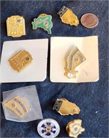 Set of 8 Vintage Lions Club pins