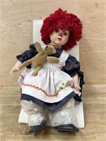 Porcelain Raggedy Ann doll