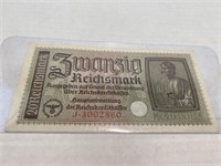 German 20 Reichsmark Bill