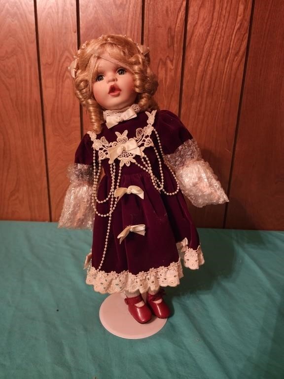 Porcelain musical wind up Doll Limited Edition-